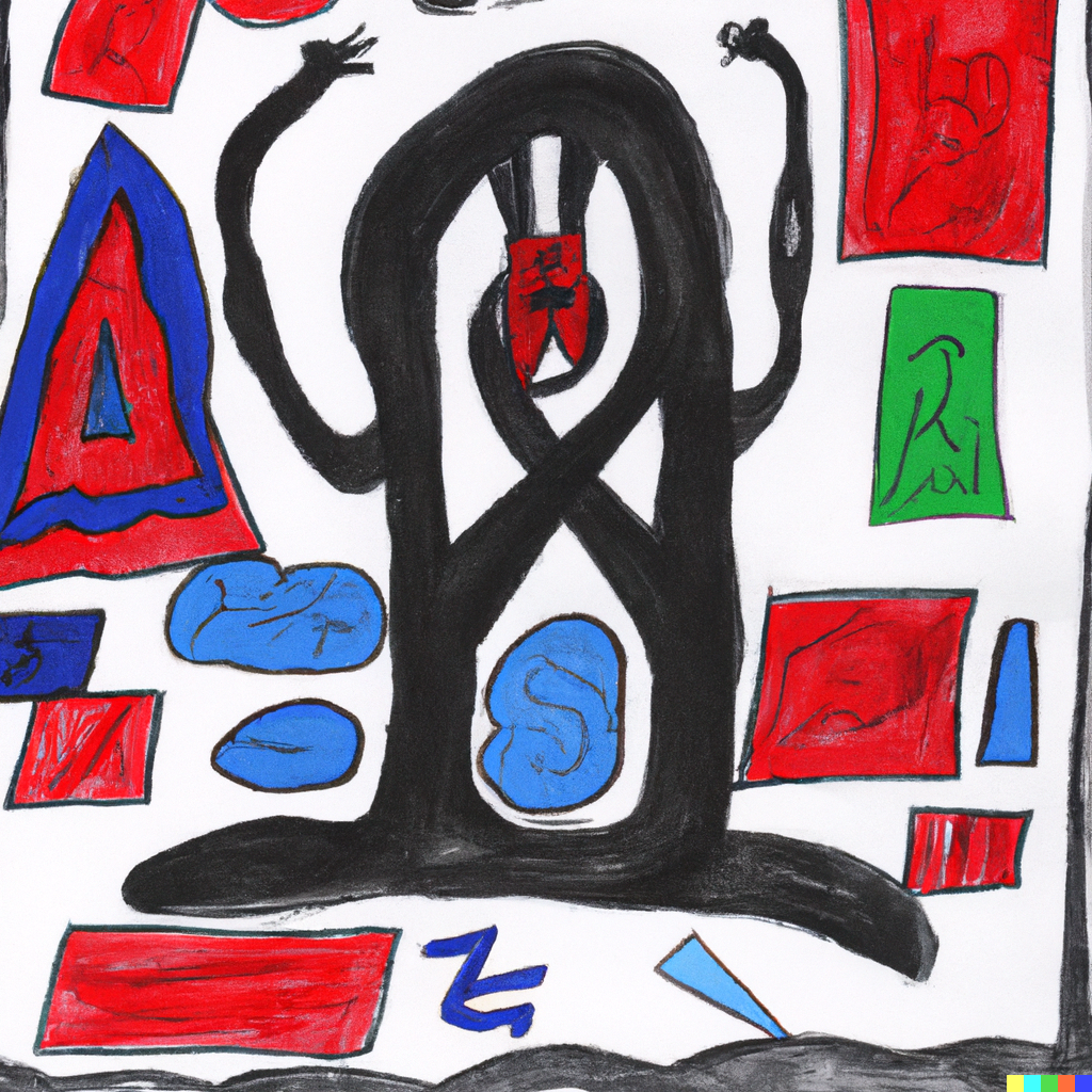 DALL·E 2 prompted with Covid. Injustice, anger, and despair. Symbolism, outsider art